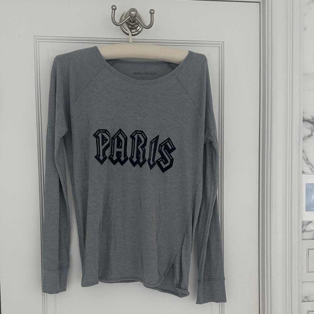 Zadig & Voltaire Gray Long Sleeve Tee